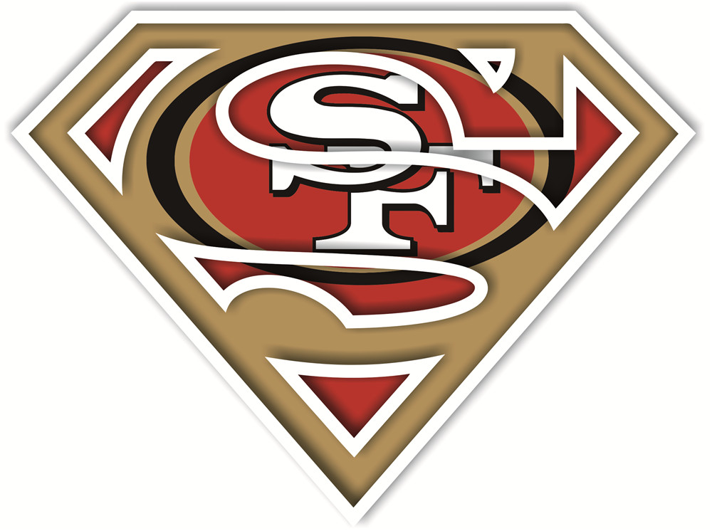 San Francisco 49ers superman logos fabric transfer